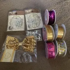 スパンコールテープとキラキラチャームセット