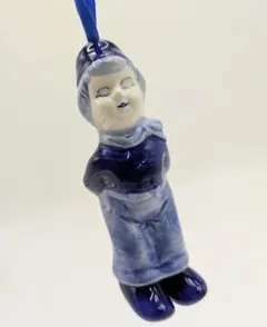 【オランダ】デルフト焼き オーナメント 少年｜オランダ 伝統工芸 陶器のサムネイル