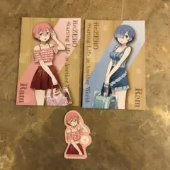 Re:ゼロから始める異世界生活　リゼロ　サウナ　ポストカード.レム.ラム.シール