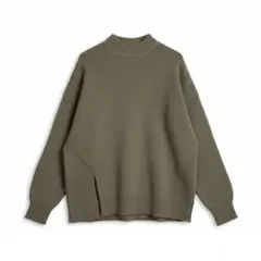 新品 ハイネックニット 3L オリーブ