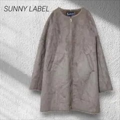 サニーレーベル☆フェイクムートンコート ノーカラー モカ アーバンリサーチ