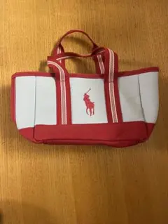 Ralph Lauren トートバッグ 赤/水色　白