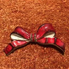 リボン型ブローチ 安全ピン式 SOLDI ソルディ　未使用品