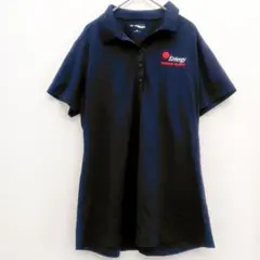 ポロシャツ 【М】ネイビー ポロシャツ 半袖 襟付き 古着 トップス