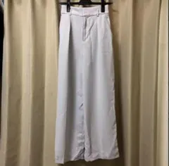 ユニクロ ワイドパンツ S ハイウエスト グレー 灰色 S ズボン パンツ