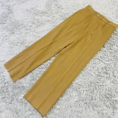 アパートバイローリーズ　ヘリンボーン　タックスラックス　センタープレス　ベージュ