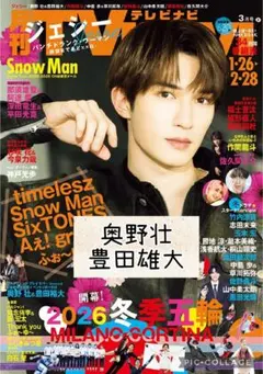 TVnavi 3月号　奥野壮　豊田雄大　切り抜き