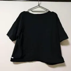 OMNES 半袖 Tシャツ ブラック ショート丈　綿100%