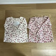裏起毛　トレーナー　いちご柄　双子