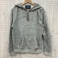 Abercrombie & Fitch ハーフジップ パーカー 杢グレー M