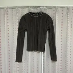 Rafraf ラフラフ　プリーツハイネック　メロウ　トップス