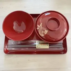 お祝い膳セット　お食い初め　初節句　鯛　椀　食器　ベビー　赤