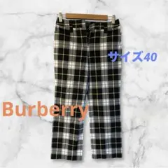 【BURBERRY LONDON】サイズ40 チェック柄 レディースパンツ
