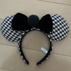 ミッキー耳カチューシャ 千鳥柄