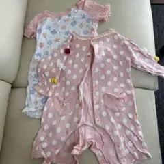 ロンパース・カバーオール 70cm ピンク・水色