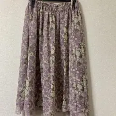 る*る様 Axes femme フレアスカート 花柄 紫