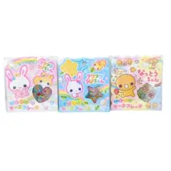 なっとうちゃん フワフワらびちゃん おはじきシールフレーク 3点セット