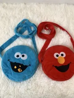 セサミストリート ユニバ　USJ エルモ　クッキーモンスター　ショルダーバッグ
