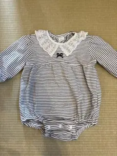 Cottoli ストライプ柄ロンパース 70cm ボーダー　バースデイ