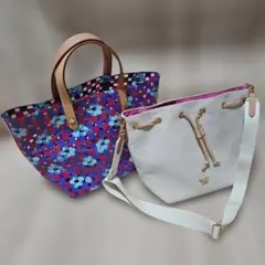 サマンサタバサ　ビニールバッグ　インナーバッグ付き　2way　プールバッグ　花柄