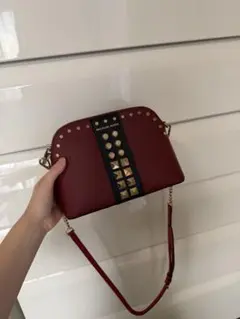 MICHAEL KORS 赤 スタッズ ショルダーバッグ