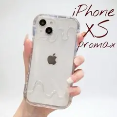 iPhone XS promax はちみつ柄 クリア スマホケース カバー 透明