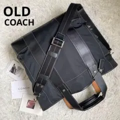 未使用保管品 vintage coach old フィールド トート 黒