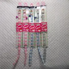 231 猫・超小型犬用 首輪 訳あり品 ５本セット(ブルー３,ピンク２)