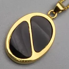 未使用保管品 重厚なるオニキスネックレス 〜静寂に宿る黒の気品〜