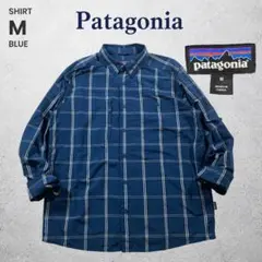 【M】Patagonia パタゴニア Gallegos Shirt 長袖 ブルーのサムネイル