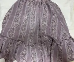 axes femme アクシーズファム パープル系 フリル付き スカート ひざ丈