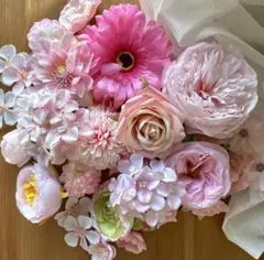 即日匿名発送 造花詰め合わせピンク系 アーティフィシャルフラワーまとめ売り40コ