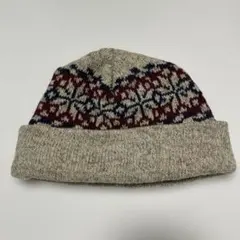 ノルディック柄 ニット帽 ビーニー 栗原 CA4LA カシラ ①のサムネイル