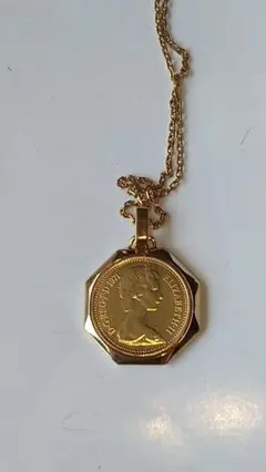 ゆー様専用エリザベス2世 ペンダントトップ ネックレス5CENTS1984年美