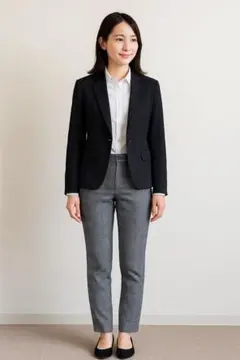 事務服パンツ グレンチェック M サイズ相当　徳永制服店 レディース