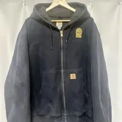 Carharttアクティブジャケット企業ロゴ　メイドインメキシコ　オーバーサイズ