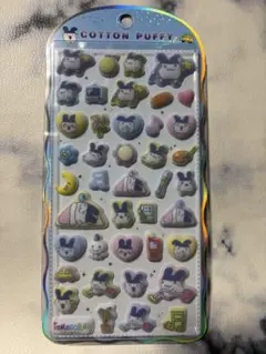 コットンパフィーシール たまごっち みみっち クラックス 立体シール デコ