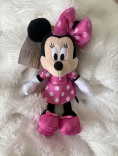 ⭐︎お顔厳選　ミニー ぬいぐるみチャーム　バッグチャーム　水玉　ピンク