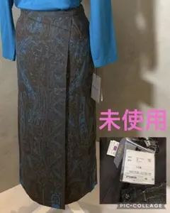 未使用　タグ付き 【 remalon 】　ペイズリー　こげ茶のサムネイル