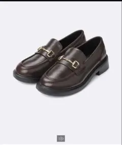 GU ボリュームソールビットローファー 【ブラウン　Mサイズ】