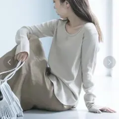ノーブル　ソフトコットンリブロングTシャツ