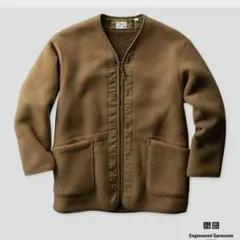 Engineered Garments フリースノーカラーコート