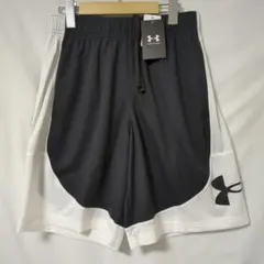 新品未使用 タグ付き Under Armour M 黒/白 バスケットパンツ