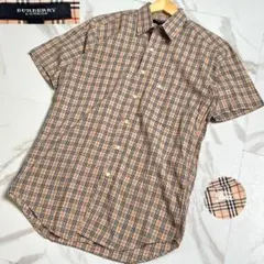 美品　Burberrys バーバリー　ノバチェック　半袖ボタンシャツ L相当