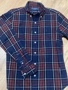 Gymphlex チェック柄シャツ 長袖 ネイビー/レッド