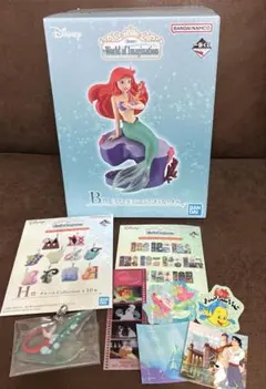 ディズニー1番くじ　フィギュア、チャーム、ステッカー　アリエル