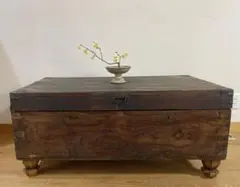 レトロ　アンティーク　木製の大きな箱