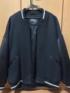 ZARA ボンバージャケット スタジャン ブラック XS