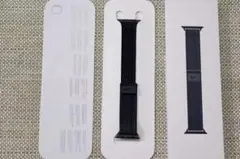 純正AppleWatch Nikeスポーツループ Black/Blue 45mm