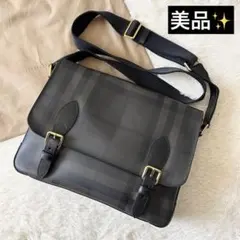 美品✨BURBERRY バーバリー　ノバチェック　ショルダーバッグ　ブラック